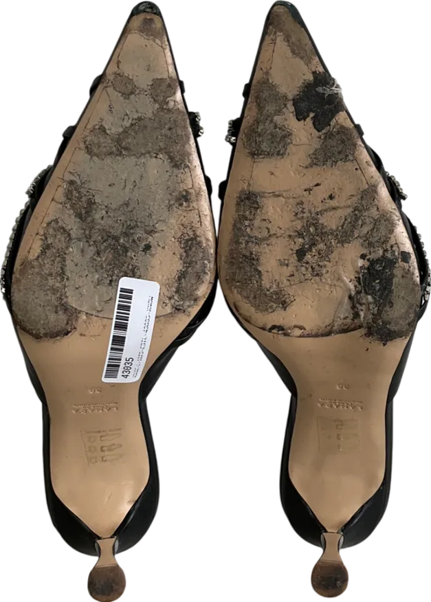 Lamara Black Zola Heeled Mule UK 5 EU 38 