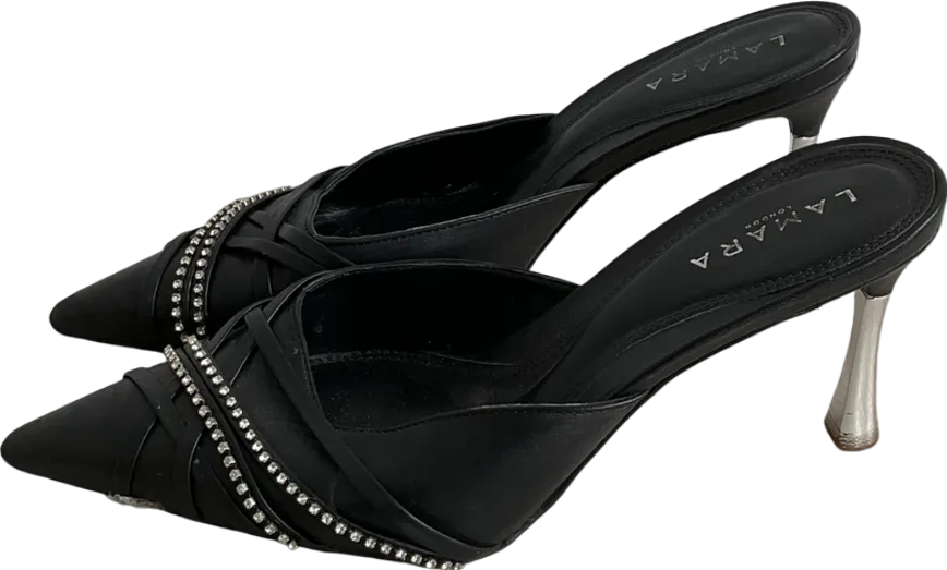 Lamara Black Zola Heeled Mule UK 5 EU 38 