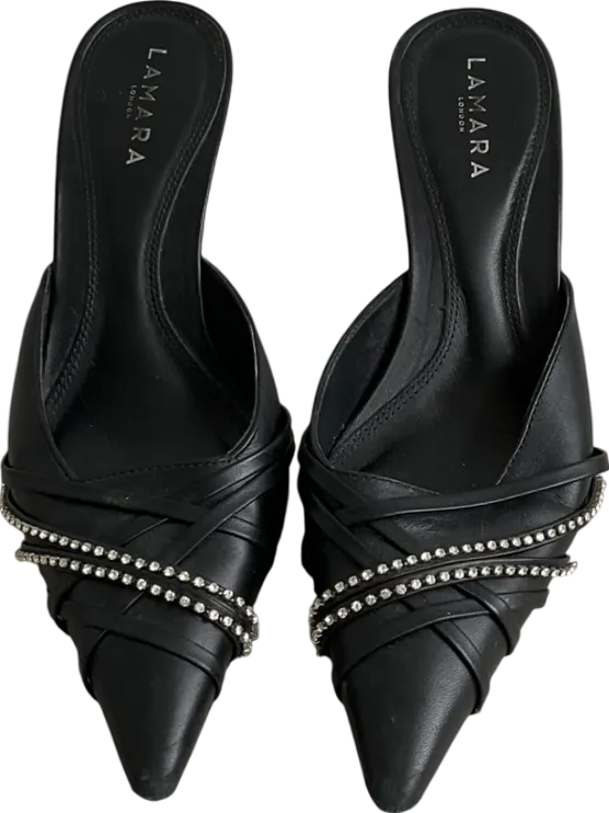 Lamara Black Zola Heeled Mule UK 5 EU 38 