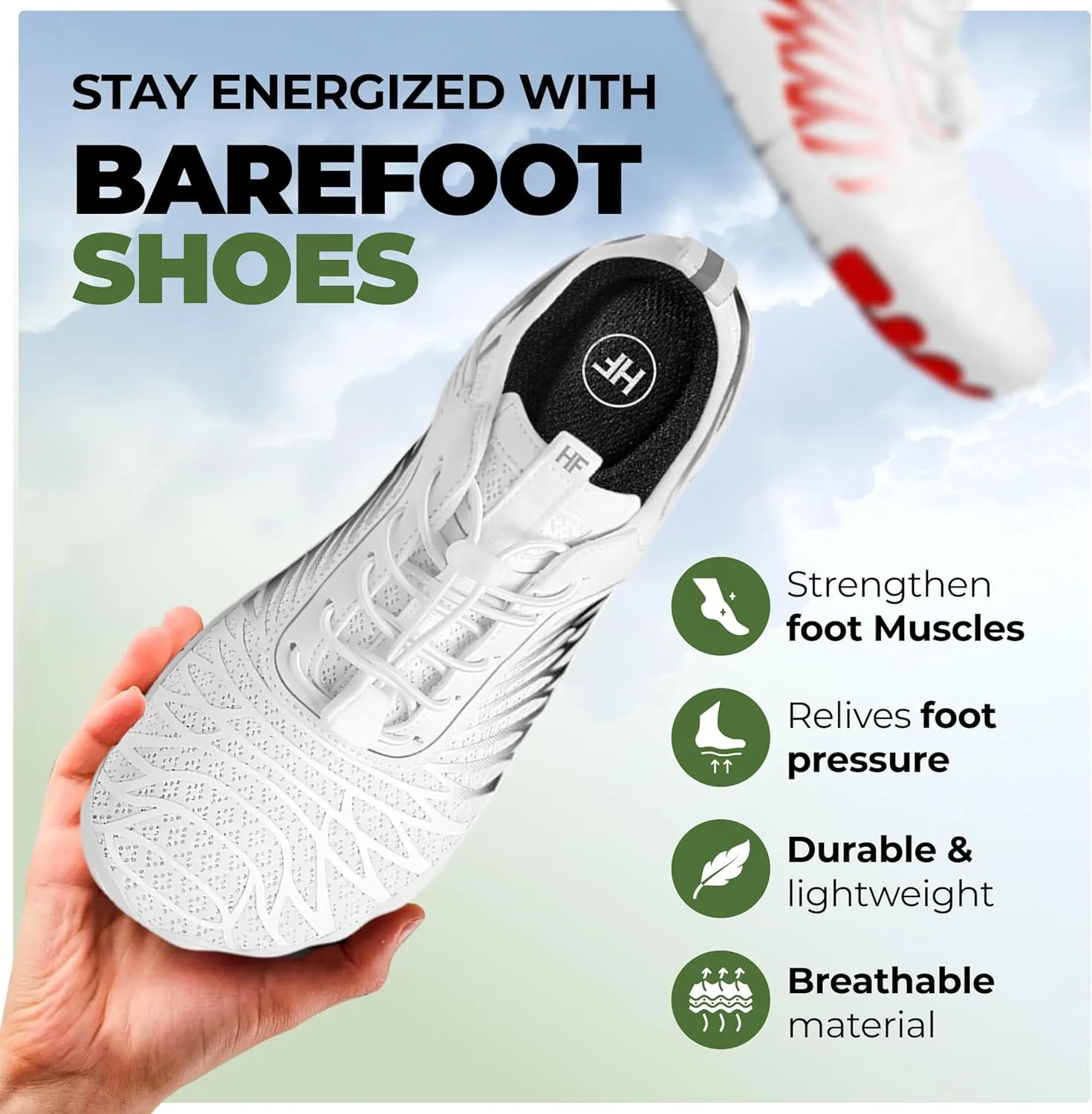 Lazuli Pro - Healthier and Comfortable Feet with Barefoot Shoes, Lightweight Flexible, Arch Support, Wide Walking Shoes (Unisex)