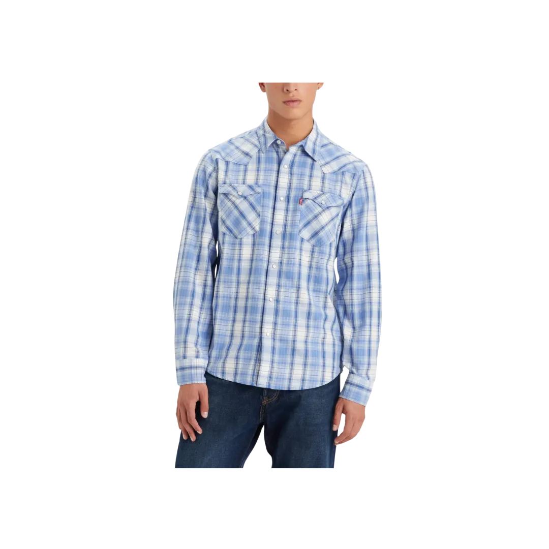 Levi Strauss Men's Classic Western Blue Shirt
