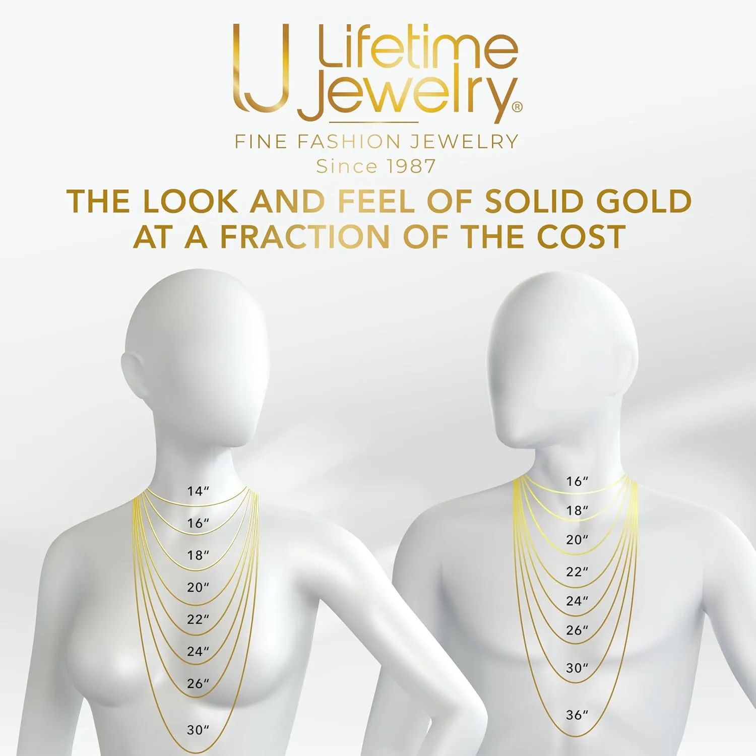 LIFETIME JEWELRY 24k Gold Plated 3mm Gold Rope Chain for Men & Women Diamond Cut Gold Chain Necklace Women & Necklace for Men 14 to 36 Inch