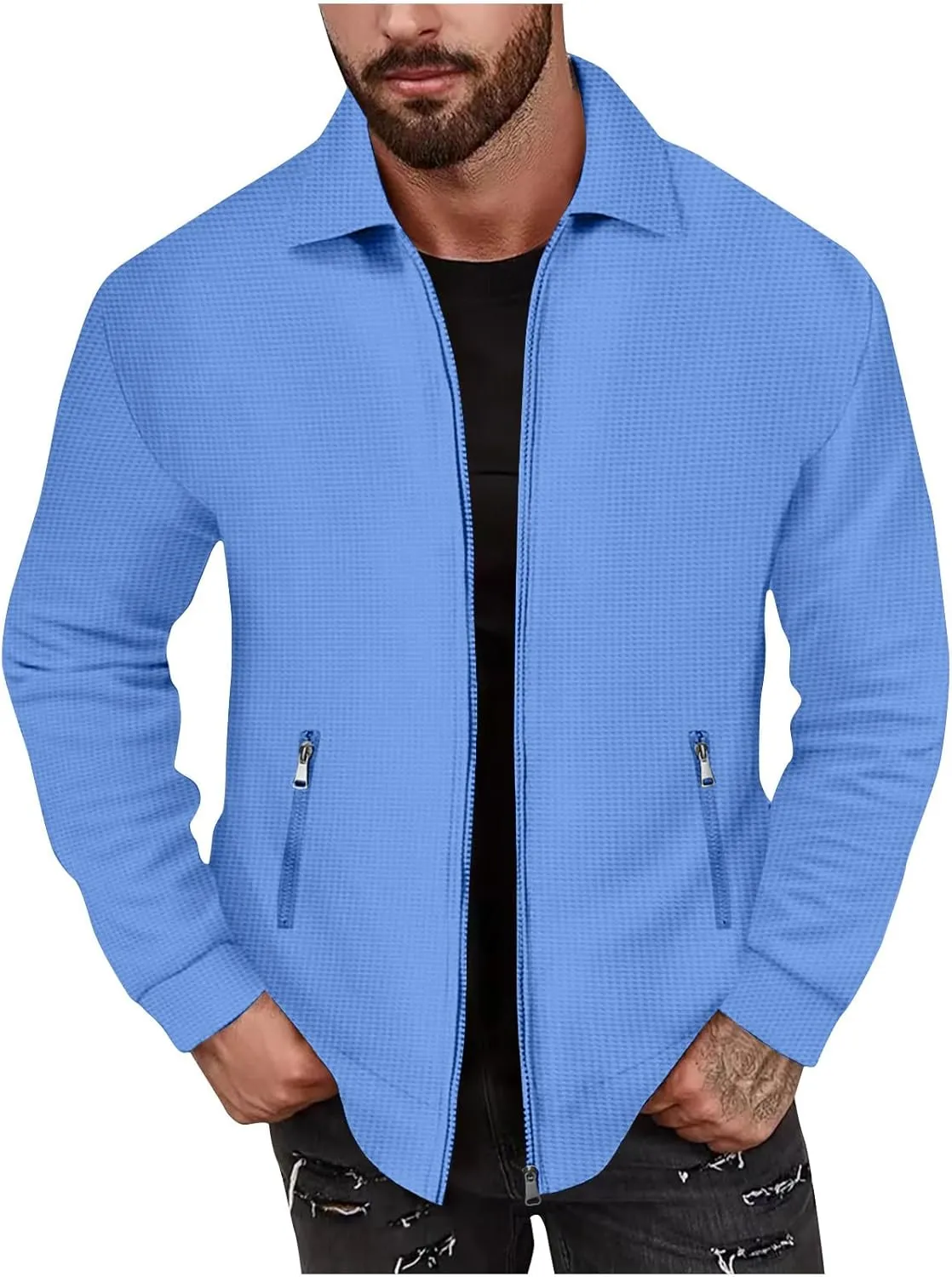 Lightweight Mens Bomber Jacket Men's Varsity Jackets Casual Windbreaker Jackets for Men Zip Up Jacket for Men