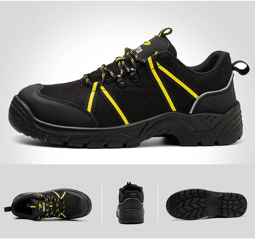 Lightweight Work Safety Sneakers,Work Shoes Provides a Comfortable, Breathable, Long-Term Foot Experience with Flying Woven Upper Material,