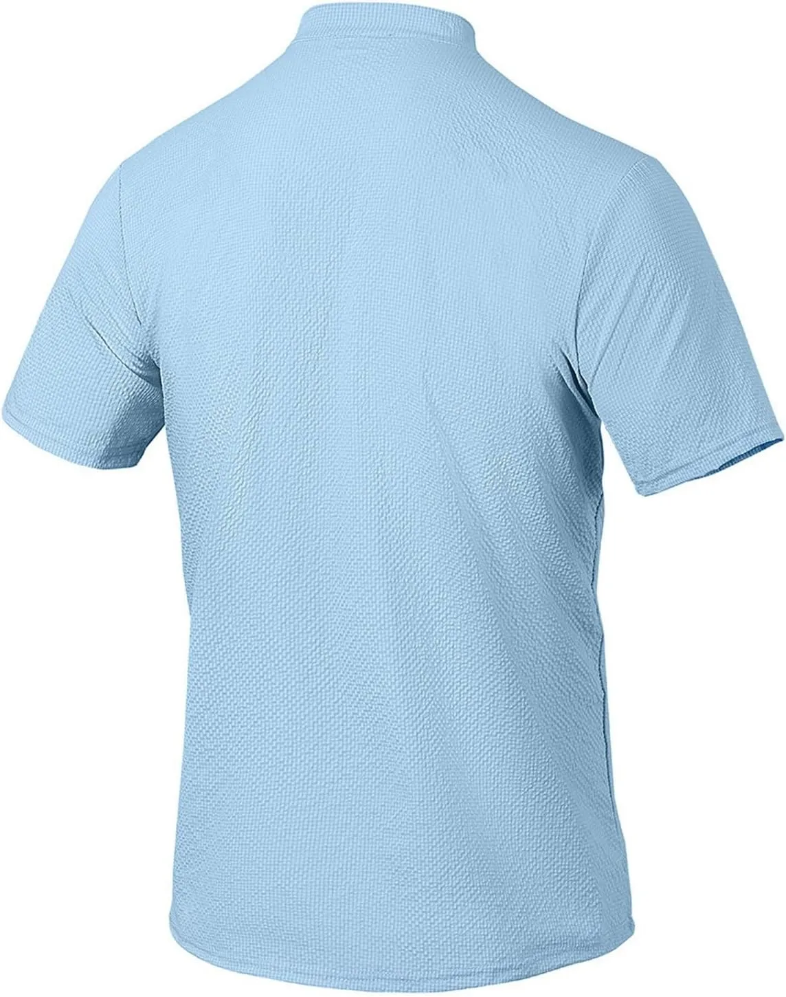 Linen Shirts Men's Novelty Short Sleeve Mock Neck Henley Shirt Casual Summer Baggy Cotton Basic Tee Top with Pocket