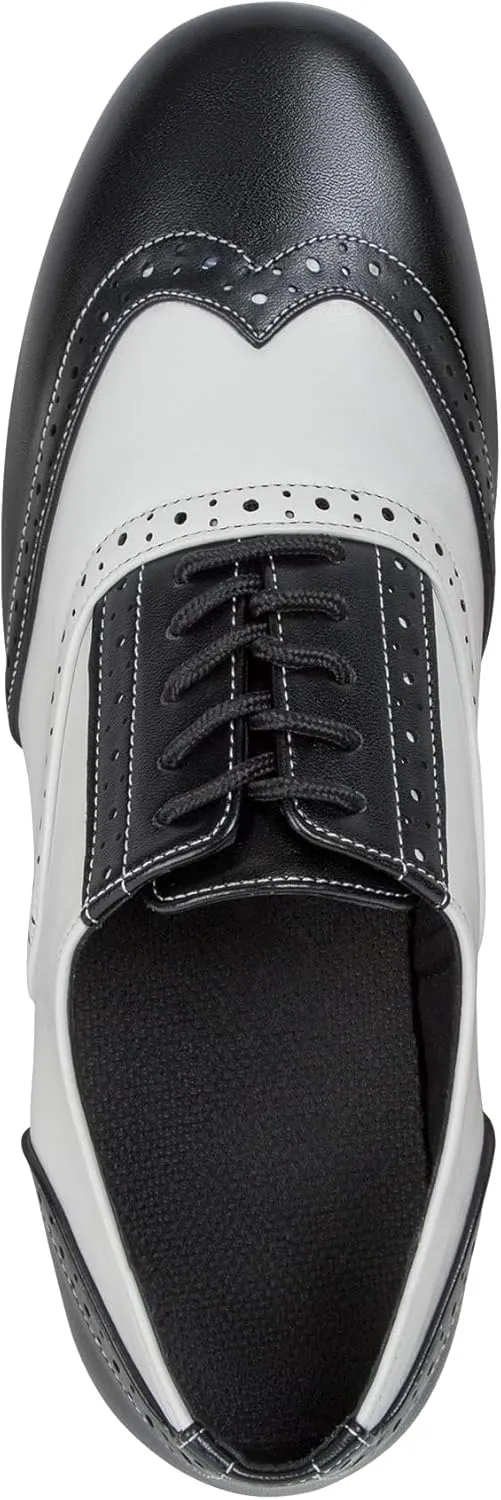 Linodes Men's Latin Dance Shoes 1 Inch Leather Sole Ballroom Salsa Tango Waltz Character Shoe-Colorful