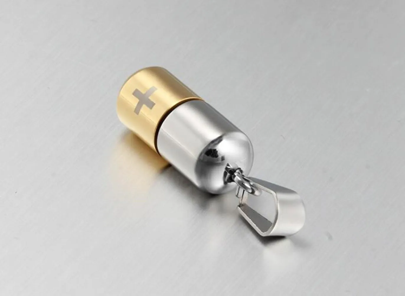 Medical Alert ID Pendant Necklaces for Men Women Stainless Steel Emergency Pill Case Tube Holder Necklaces