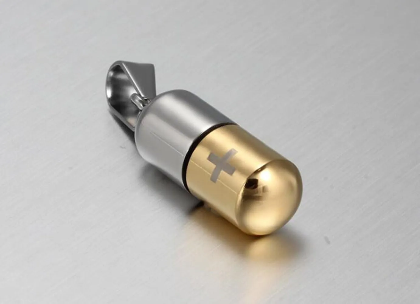 Medical Alert ID Pendant Necklaces for Men Women Stainless Steel Emergency Pill Case Tube Holder Necklaces