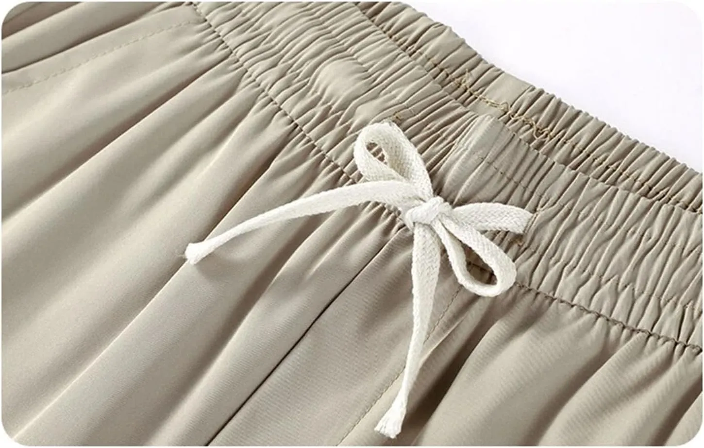 Men's Casual Pants Thin Straight Athletic Trousers Elastic Waist Lightweight Sweatpants