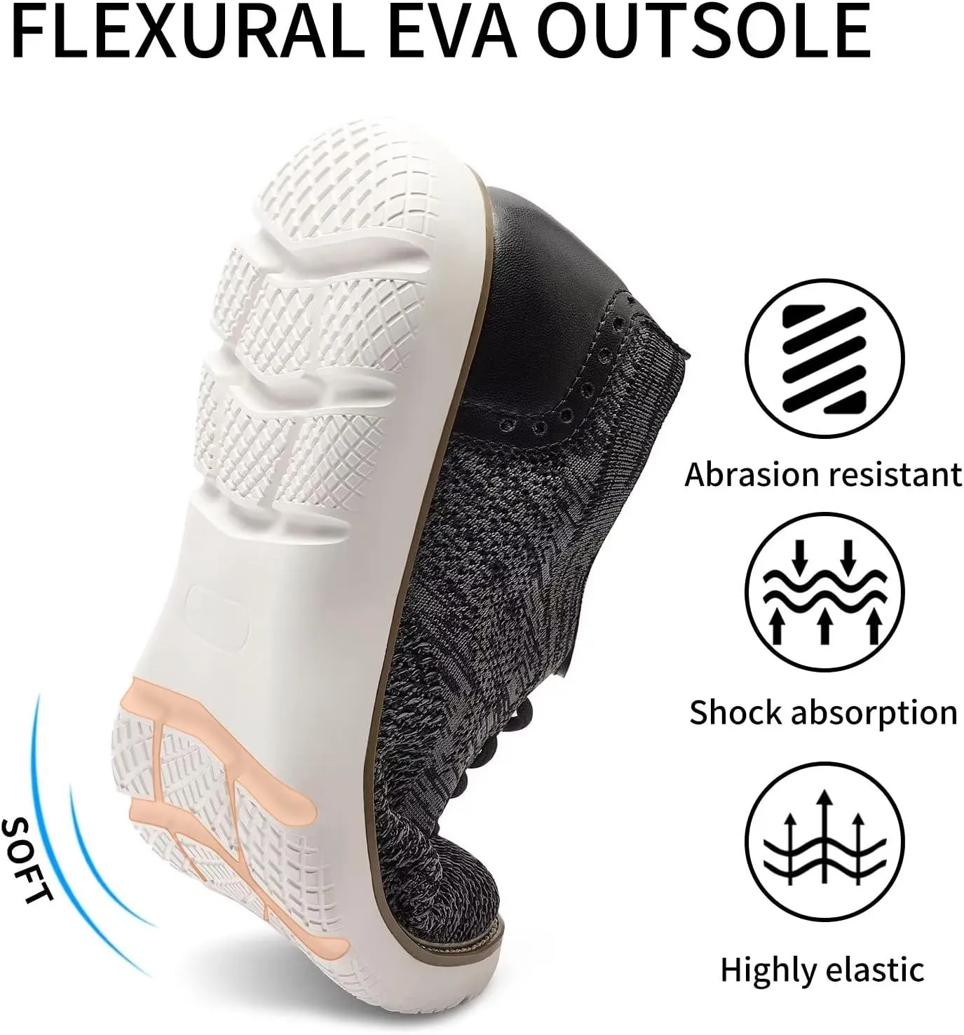 Men's Casual Sneakers Dress Shoes - Comfort Dress Sneakers Mesh Knit Lightweight Breathable Formal Oxford Business Shoes
