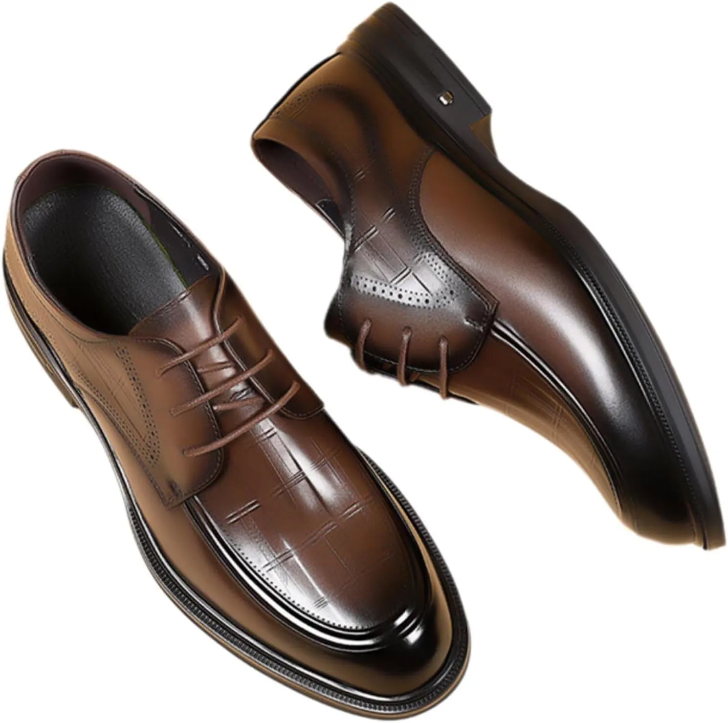 Men's Fashion Dress Oxfords Non Slip Classic Casual Leather Formal Business Shoes