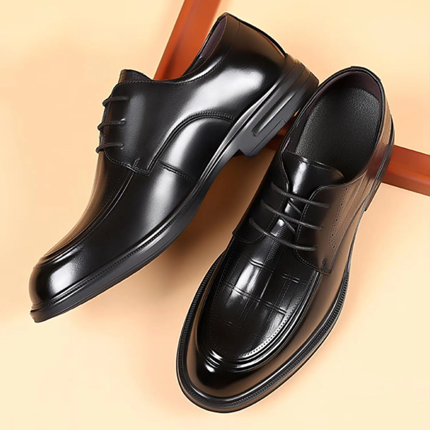 Men's Fashion Dress Oxfords Non Slip Classic Casual Leather Formal Business Shoes