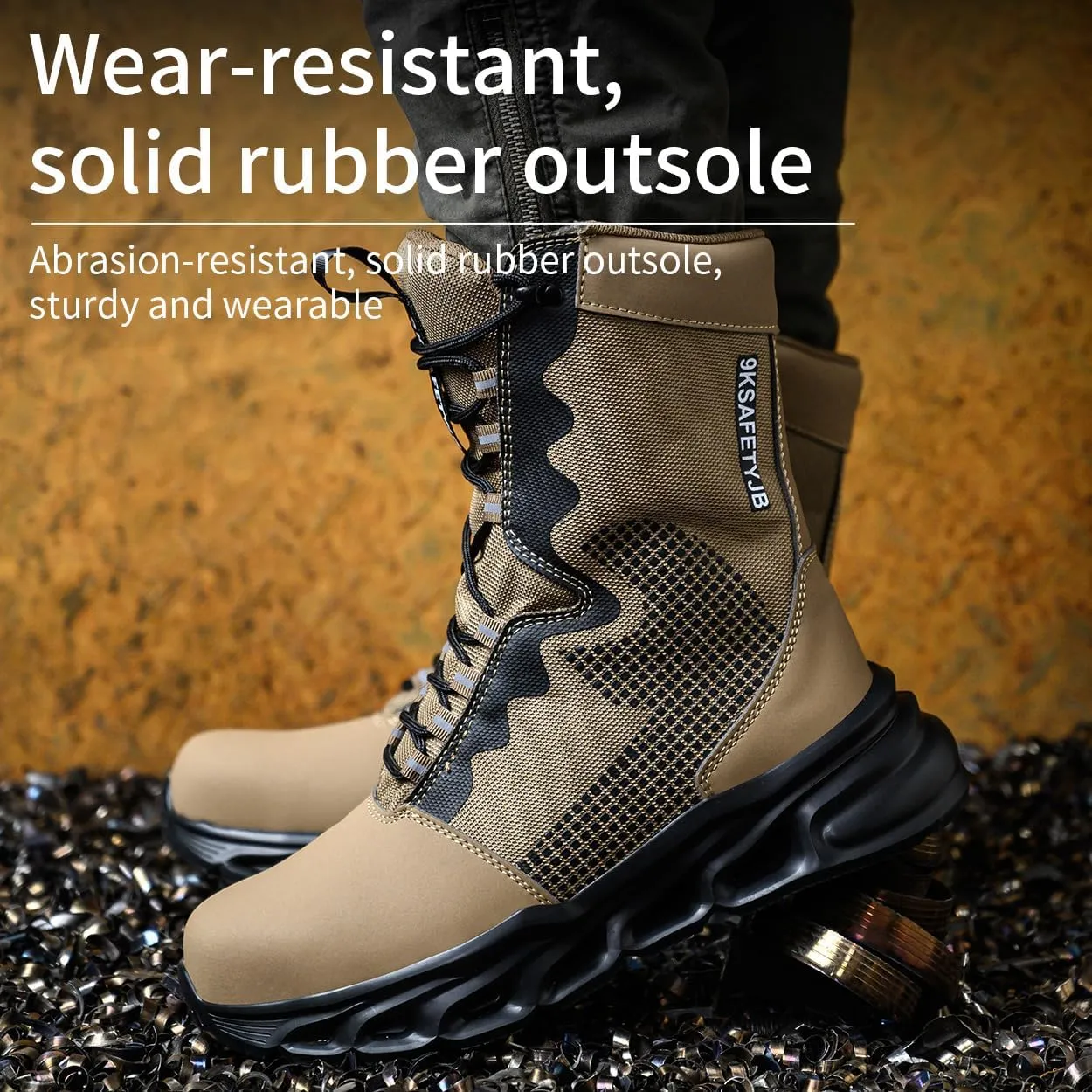 Men's Military Tactical boots Waterproof and dust proof work boots Desert boots Lightweight outdoor hiking boots Motorcycle shoes