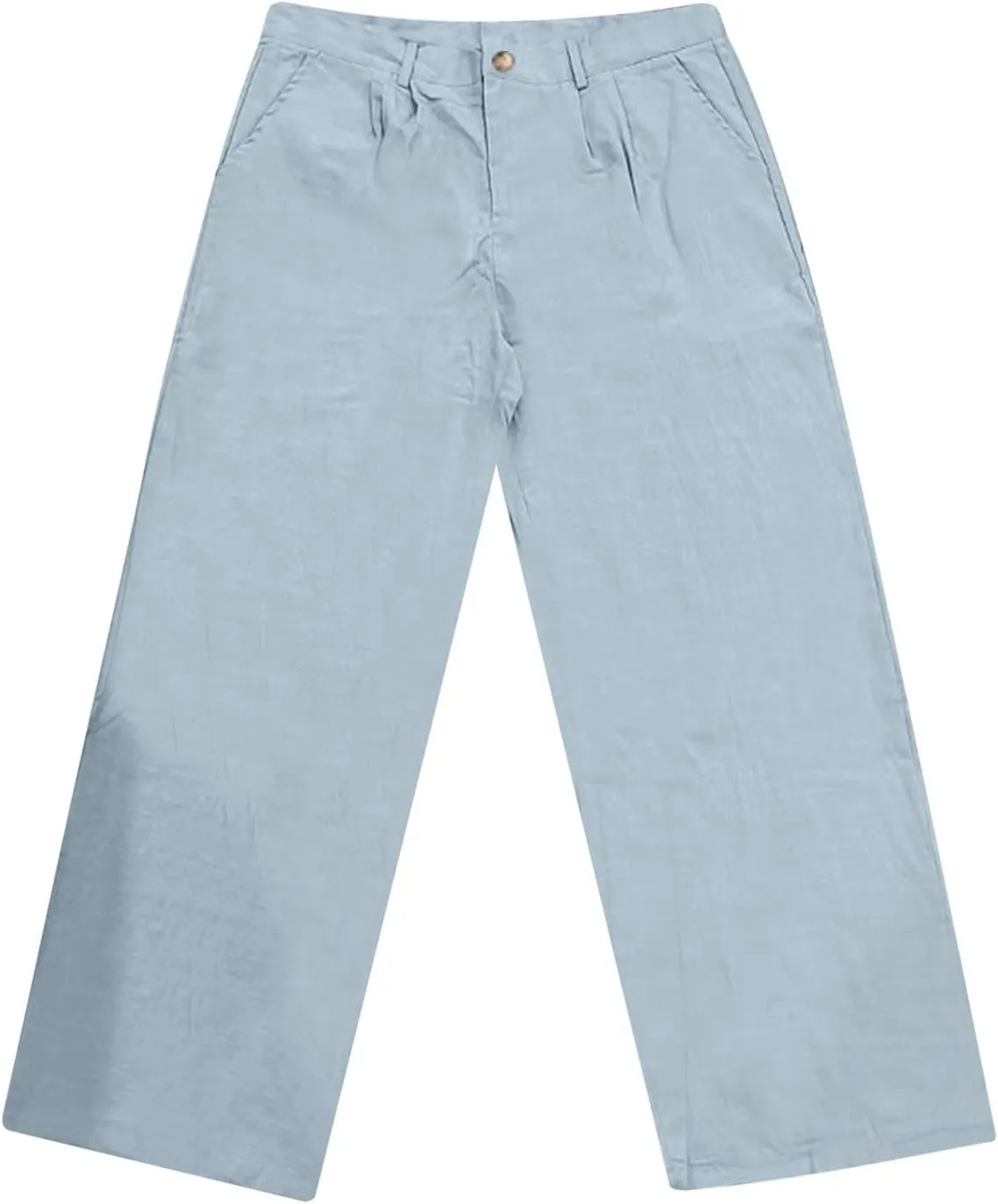Men's Summer Cotton Linen Pants Casual Lightweight Loose Beach Yoga Trousers