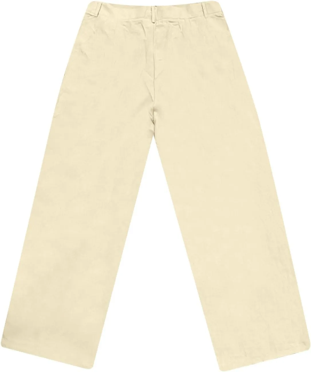 Men's Summer Cotton Linen Pants Casual Lightweight Loose Beach Yoga Trousers