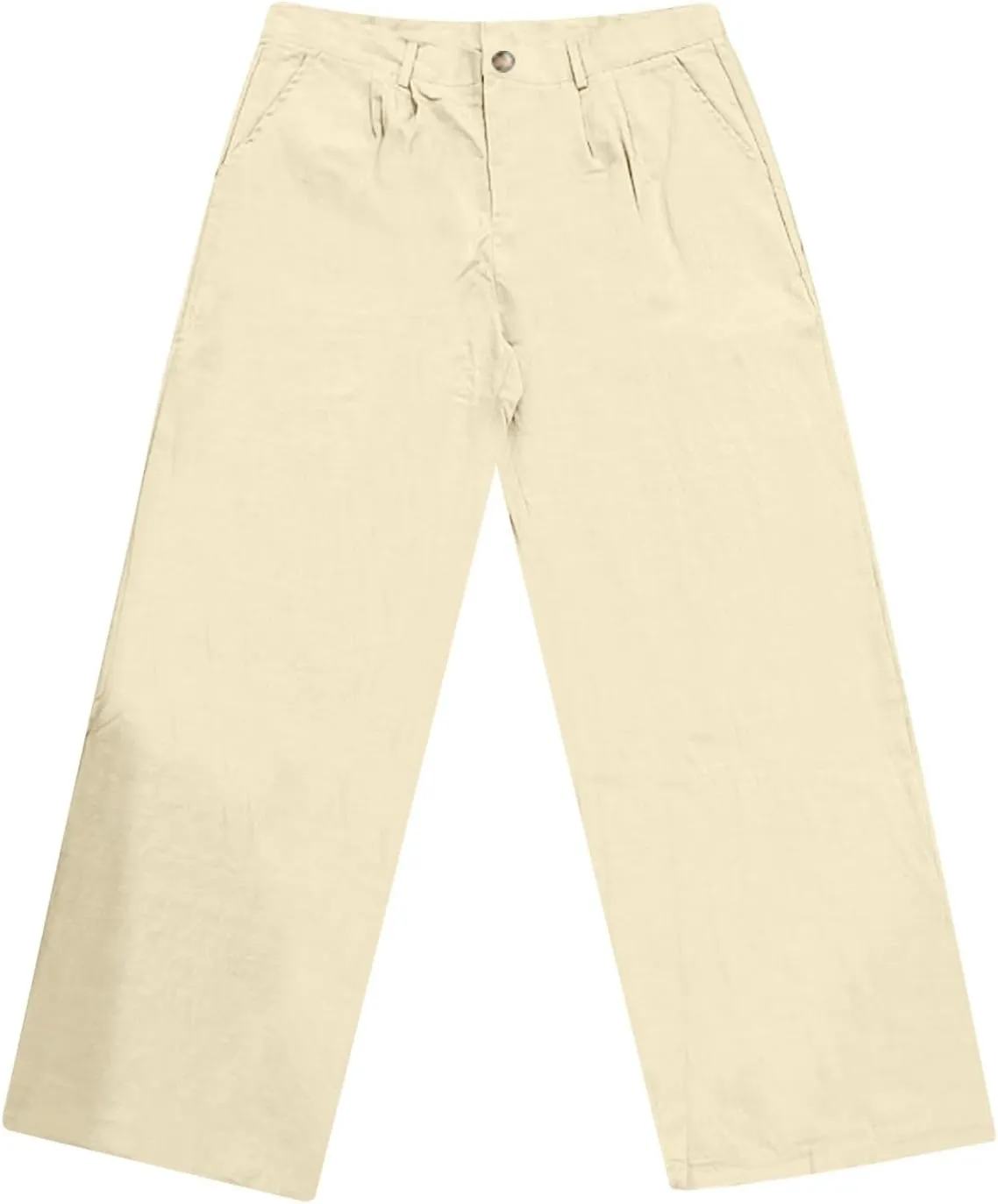Men's Summer Cotton Linen Pants Casual Lightweight Loose Beach Yoga Trousers