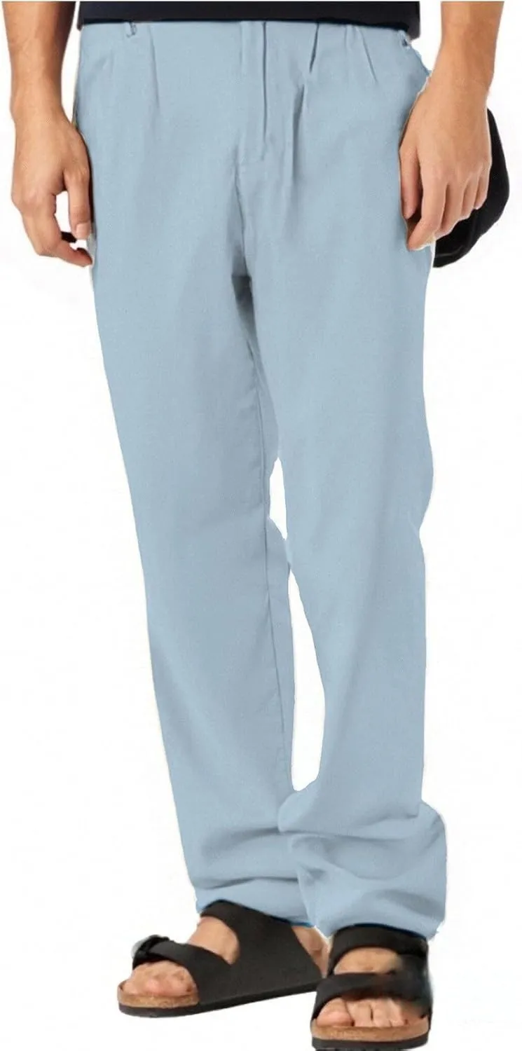 Men's Summer Cotton Linen Pants Casual Lightweight Loose Beach Yoga Trousers