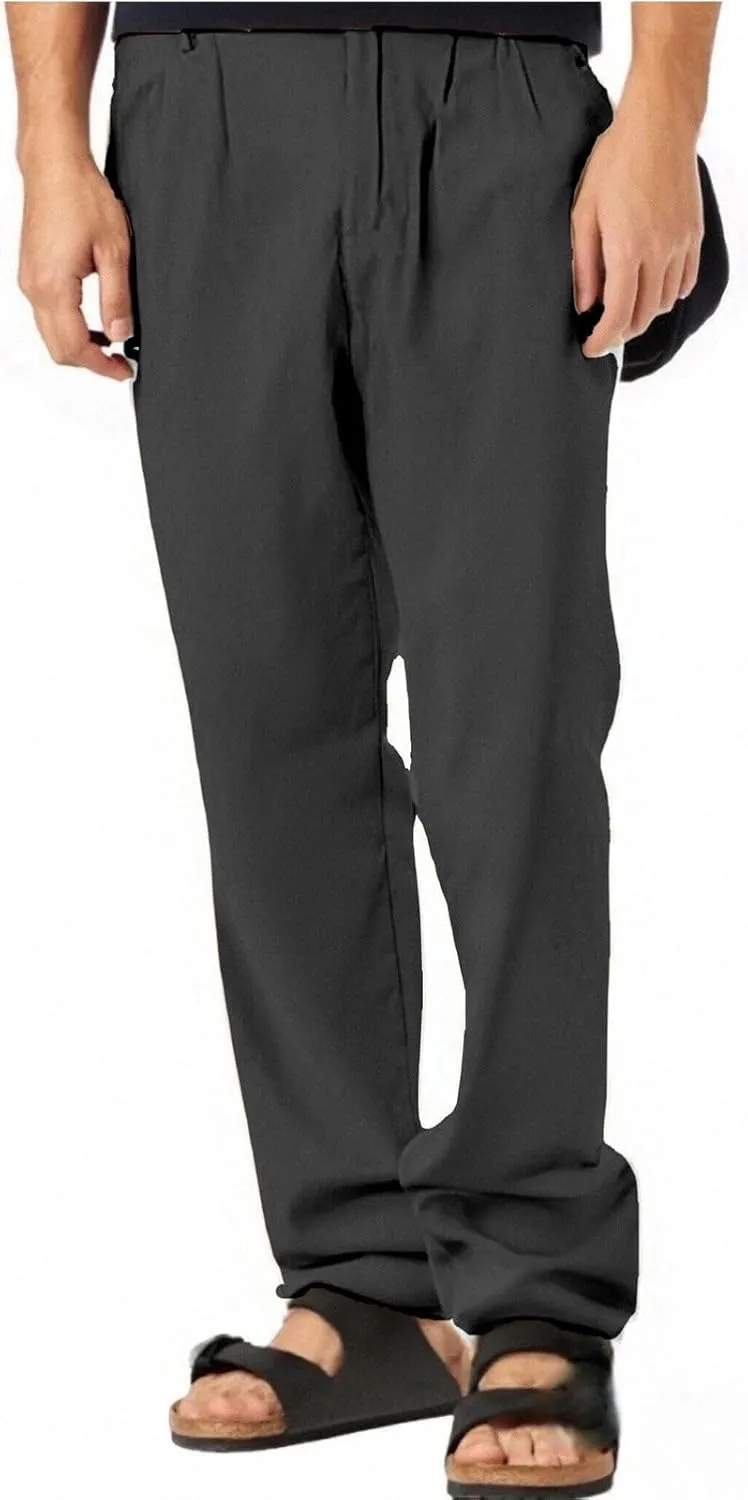Men's Summer Cotton Linen Pants Casual Lightweight Loose Beach Yoga Trousers