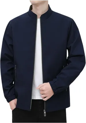 Men's Varsity Jackets Casual Mens Bomber Jacket Fashion Mens Windbreaker Jackets Lightweight Zip Up Jacket Coat