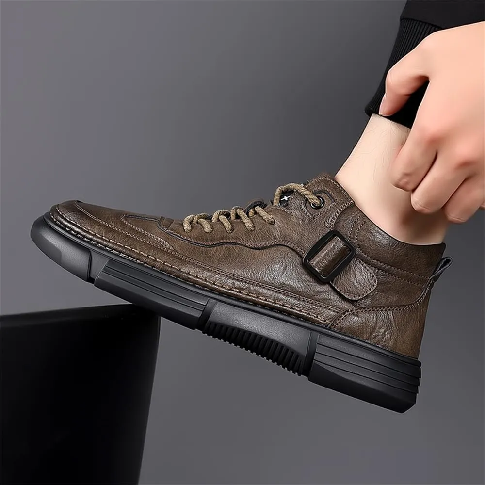 Men's Waterproof Warm Hiking Boots Casual Chukka Boots for Men Motorcycle Retro Casual Dress Boots
