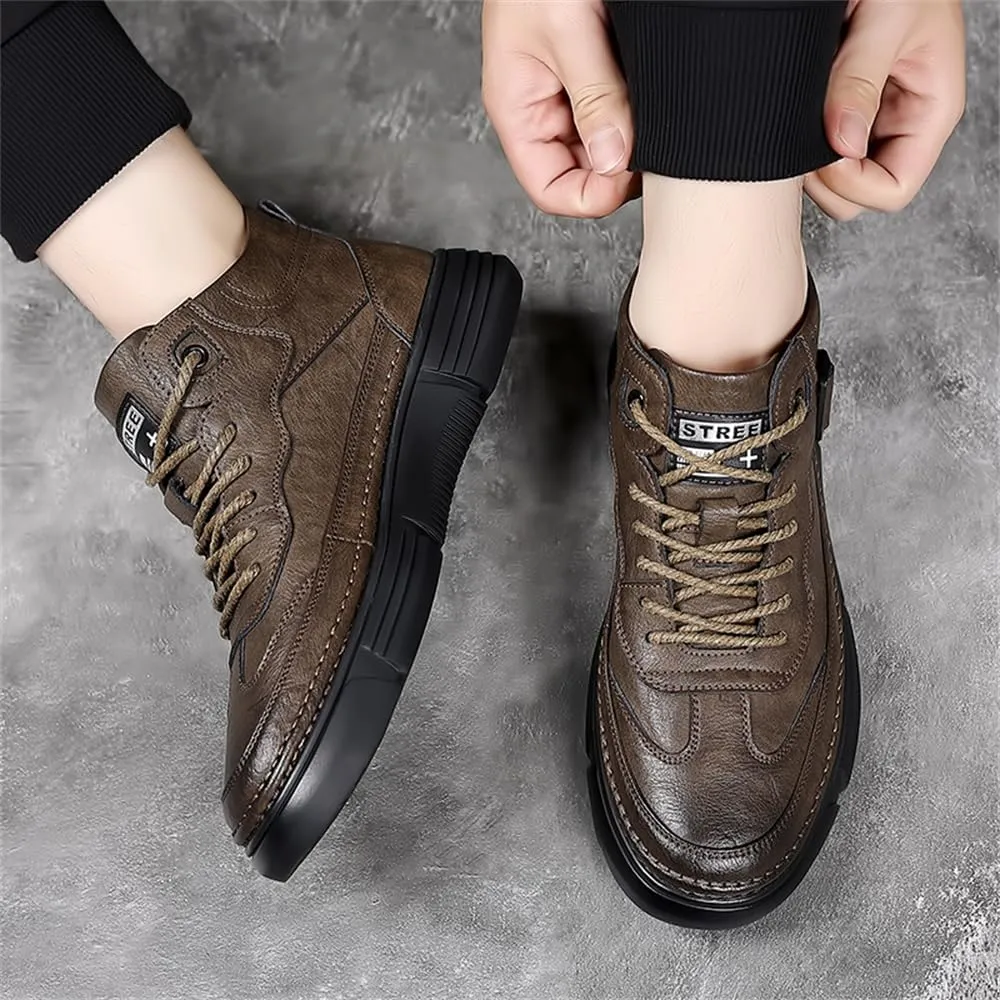 Men's Waterproof Warm Hiking Boots Casual Chukka Boots for Men Motorcycle Retro Casual Dress Boots
