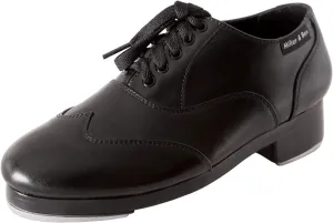 Miller & Ben Tap Shoes; Jazz-Tap Master; Men's Large Sizes; All Black Professional Tap Shoes (49.5 EU)