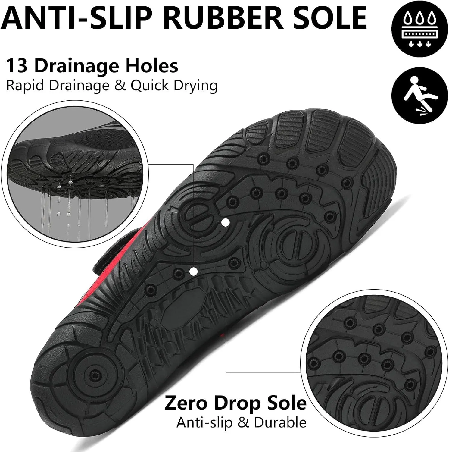 Mishansha Womens Mens Water Swim Shoes Wide Toe Box Barefoot Shoes US Size 5.5-13.5 Women / 3-11.5 Men