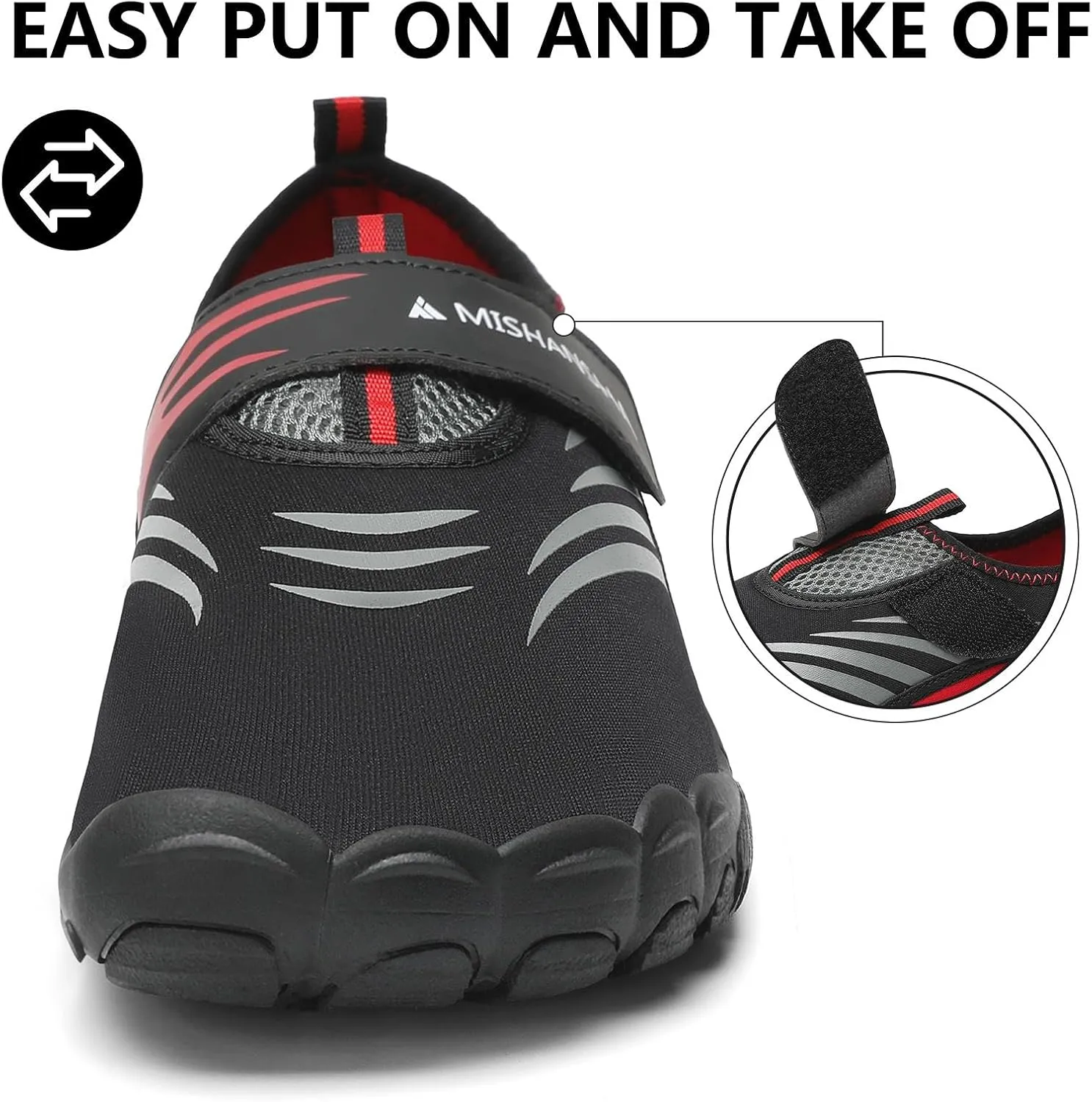 Mishansha Womens Mens Water Swim Shoes Wide Toe Box Barefoot Shoes US Size 5.5-13.5 Women / 3-11.5 Men