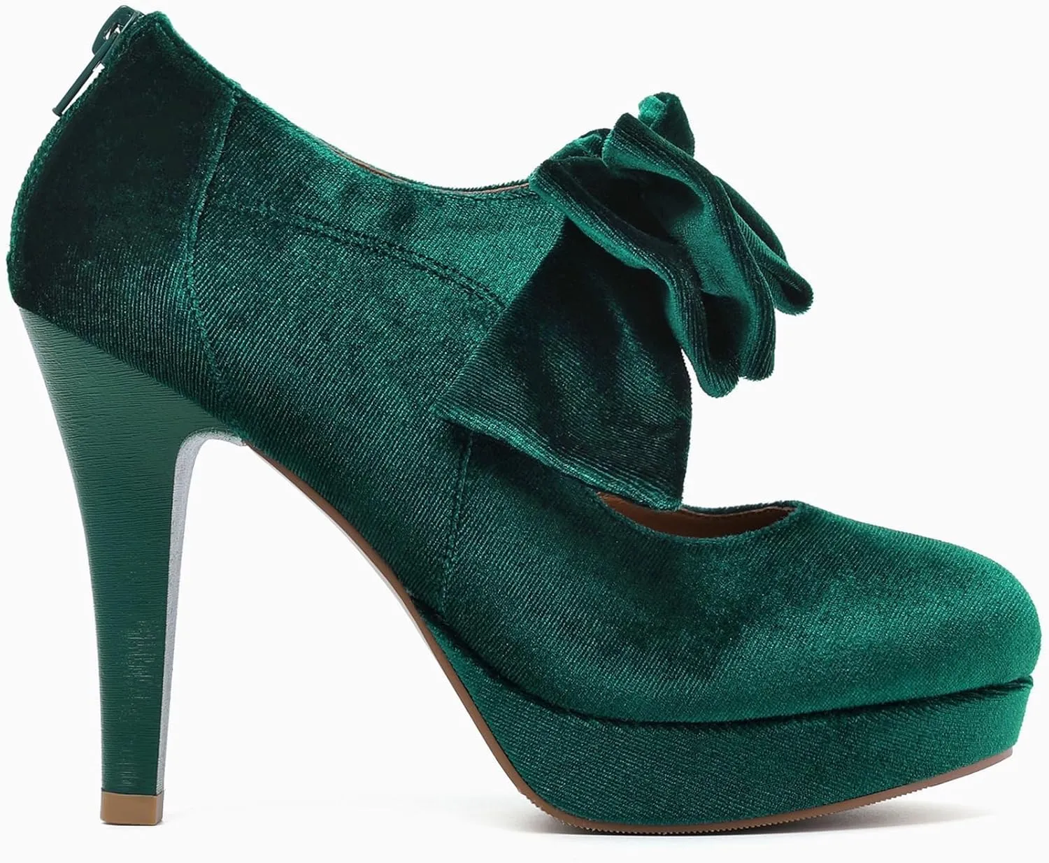Mostrin Fashion Vintage Womens Small Bowtie Platform Pumps Ladies Sexy High Heeled Shoes