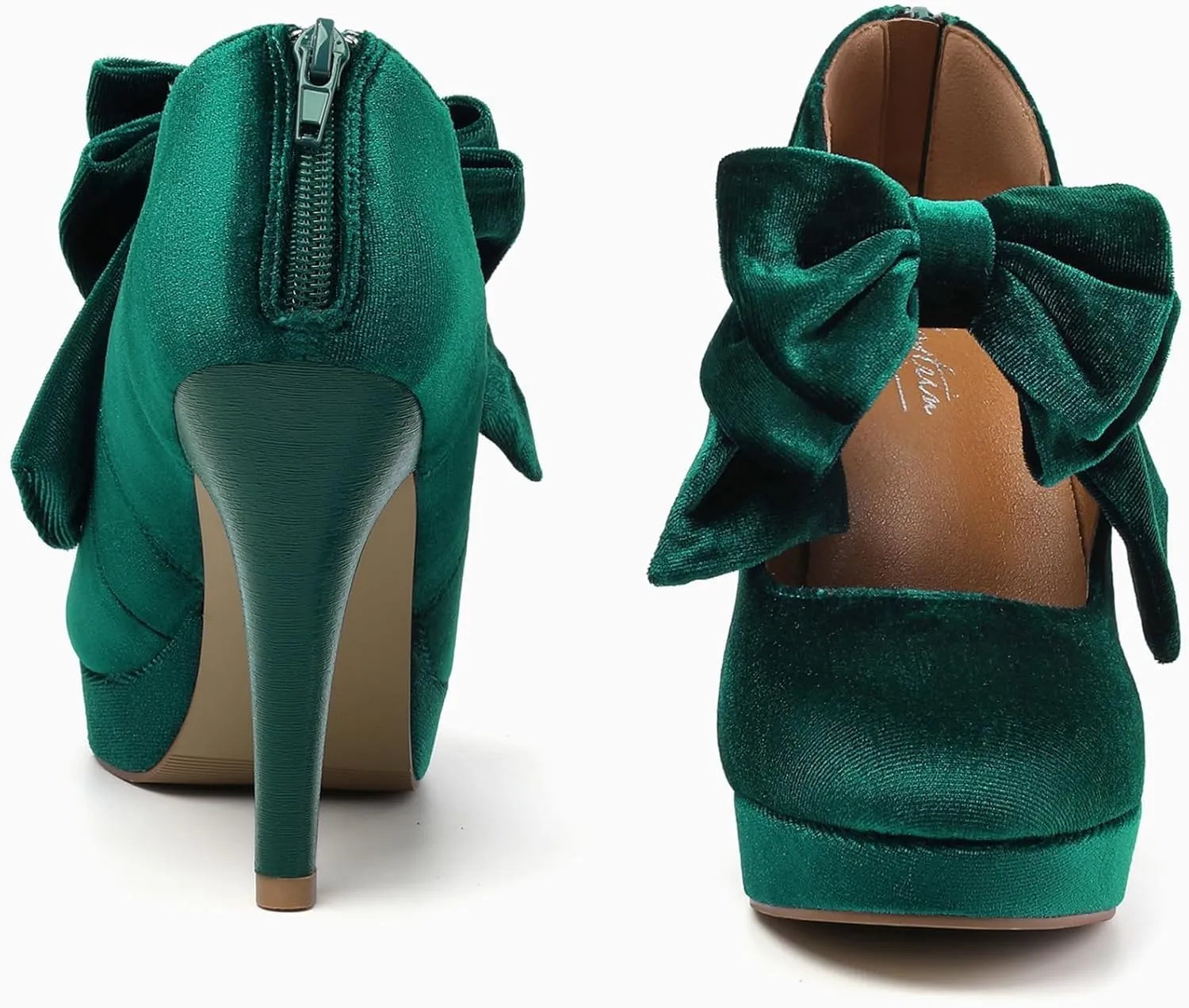 Mostrin Fashion Vintage Womens Small Bowtie Platform Pumps Ladies Sexy High Heeled Shoes