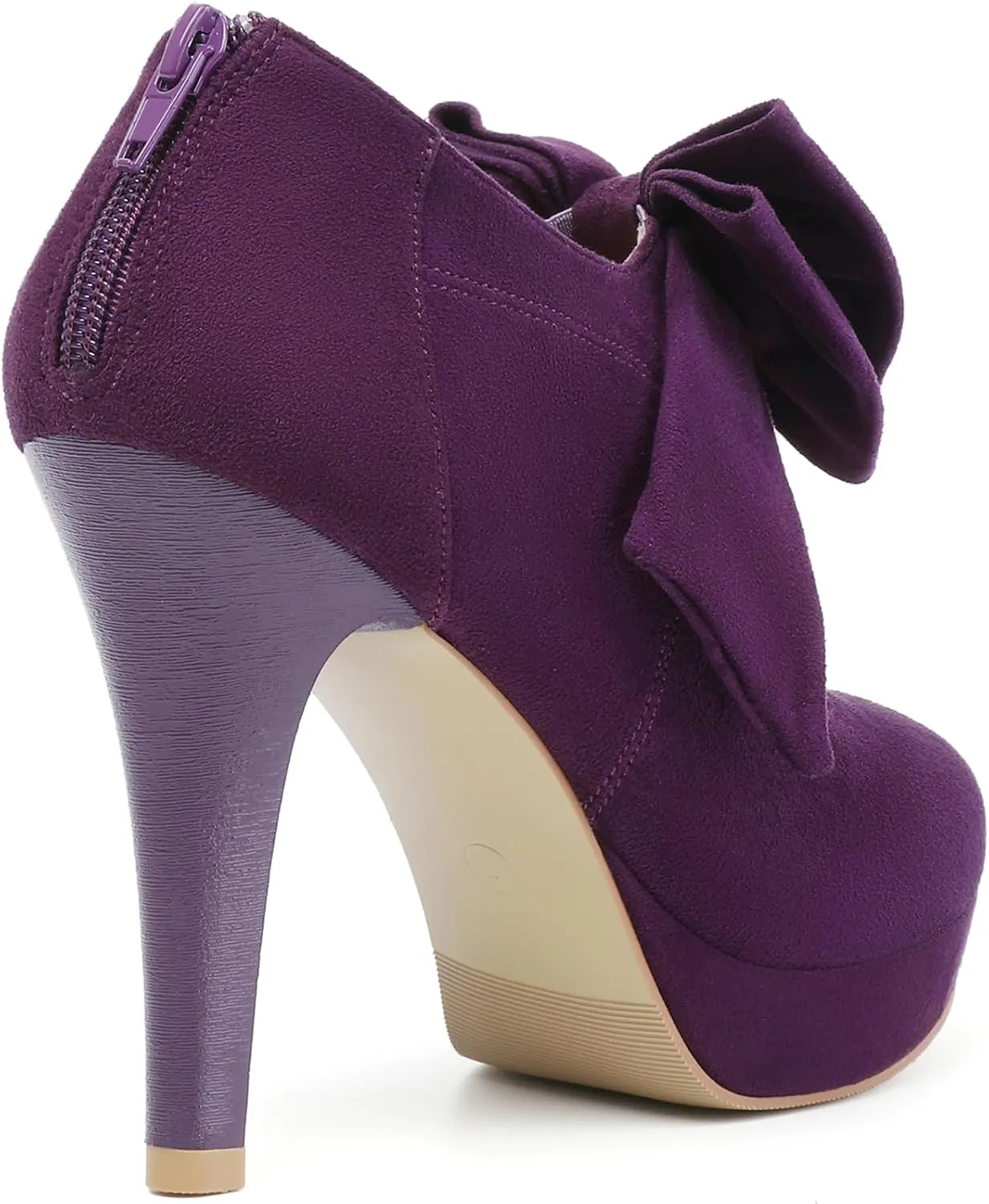Mostrin Fashion Vintage Womens Small Bowtie Platform Pumps Ladies Sexy High Heeled Shoes