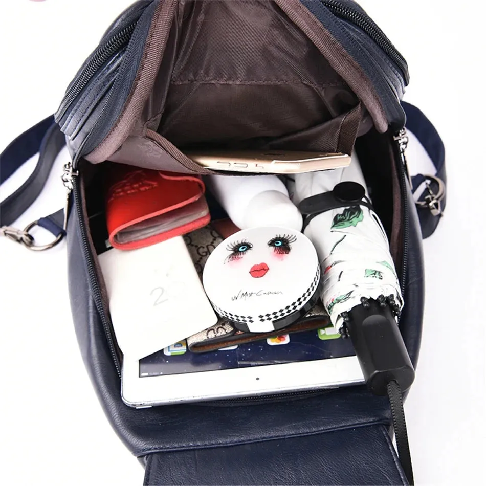 Multifunctional Women's Leather Backpack Allessa