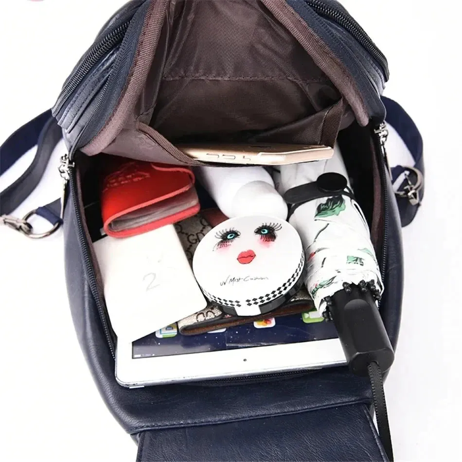 Multifunctional Women's Leather Backpack Allessa