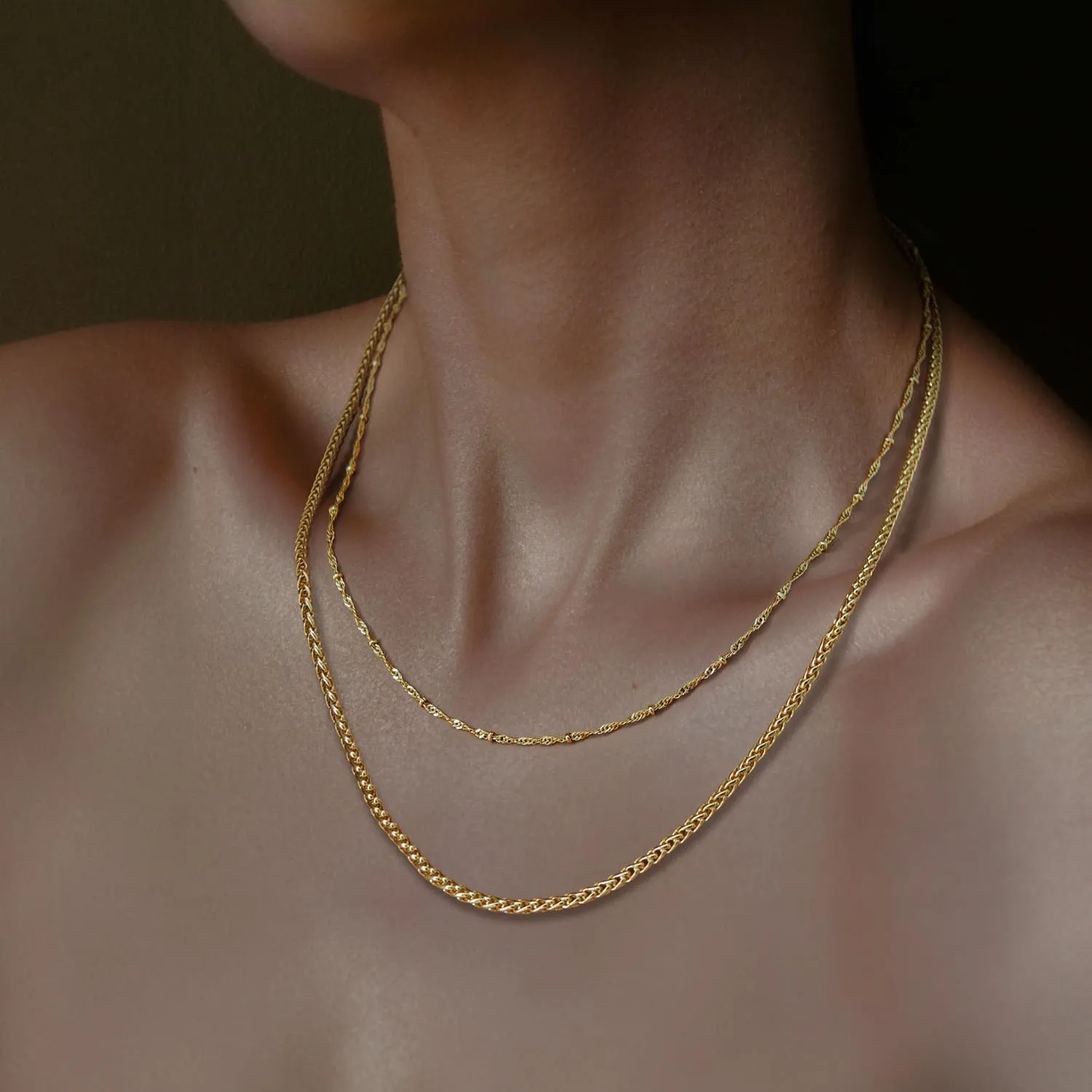 Necklace Chains 14K Gold Necklace for Women & Mens Chain Necklaces for Women Trendy Franco Chains Foxtail 14K Gold Chain for Men Womens Jewelry for Womens 2.5mm 16-30in