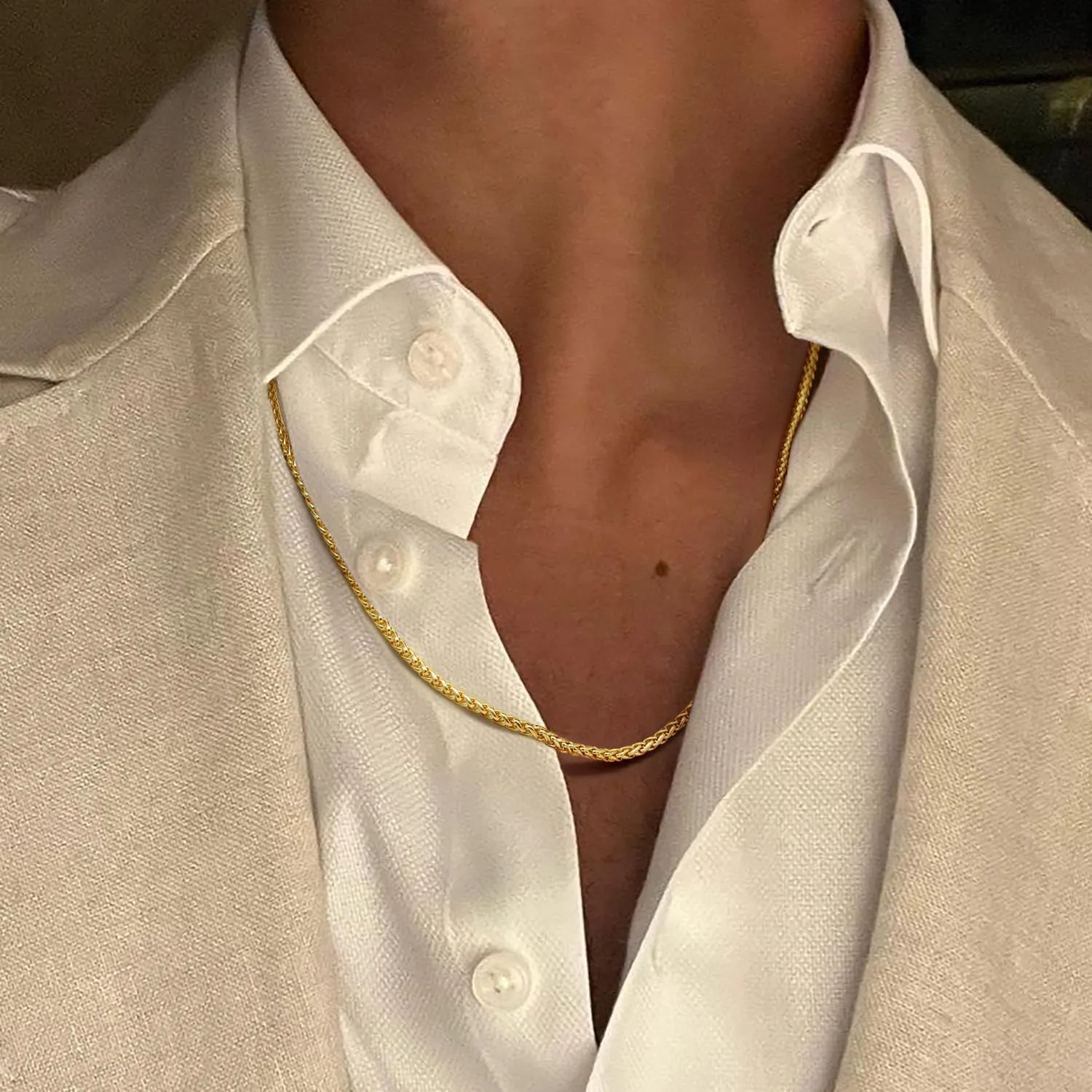 Necklace Chains 14K Gold Necklace for Women & Mens Chain Necklaces for Women Trendy Franco Chains Foxtail 14K Gold Chain for Men Womens Jewelry for Womens 2.5mm 16-30in
