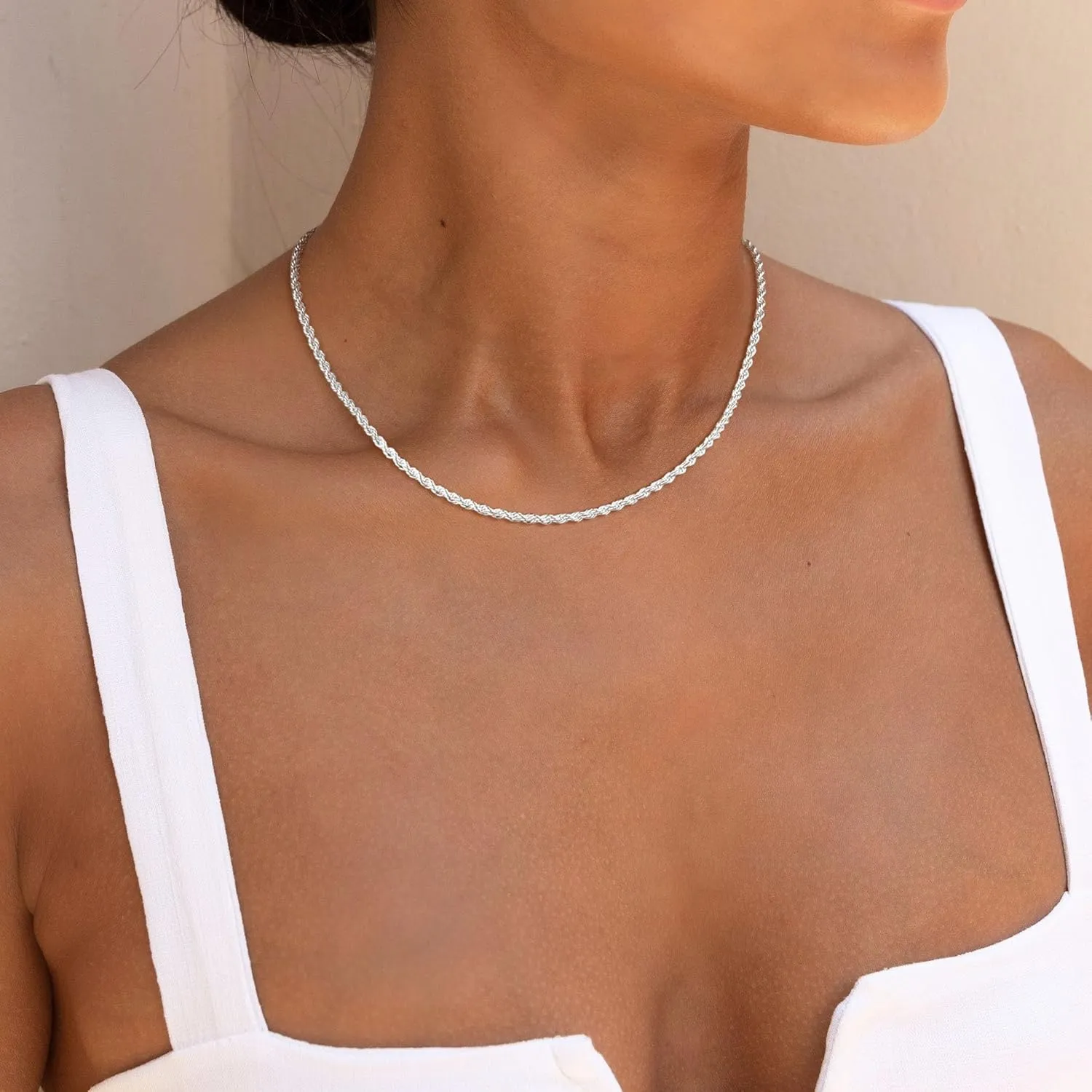 Necklaces for Women 14k Gold/Sterling Silver Plated Simple Layered Necklaces for Women Trendy Chain Necklace Jewelry