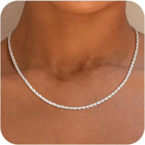 Necklaces for Women 14k Gold/Sterling Silver Plated Simple Layered Necklaces for Women Trendy Chain Necklace Jewelry