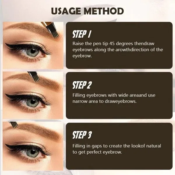 New Waterproof Eyebrow Pencil with Micro-Fork Tip