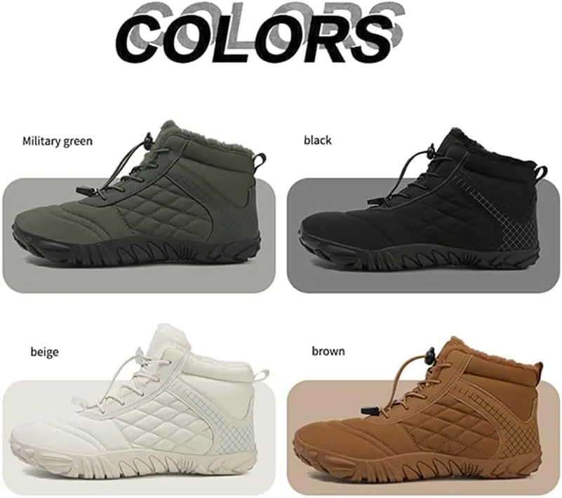 Non-Slip & Carbon Fiber Waterproof Winter Barefoot Shoes Unisex, Barefoots Sneaker Women Men Running