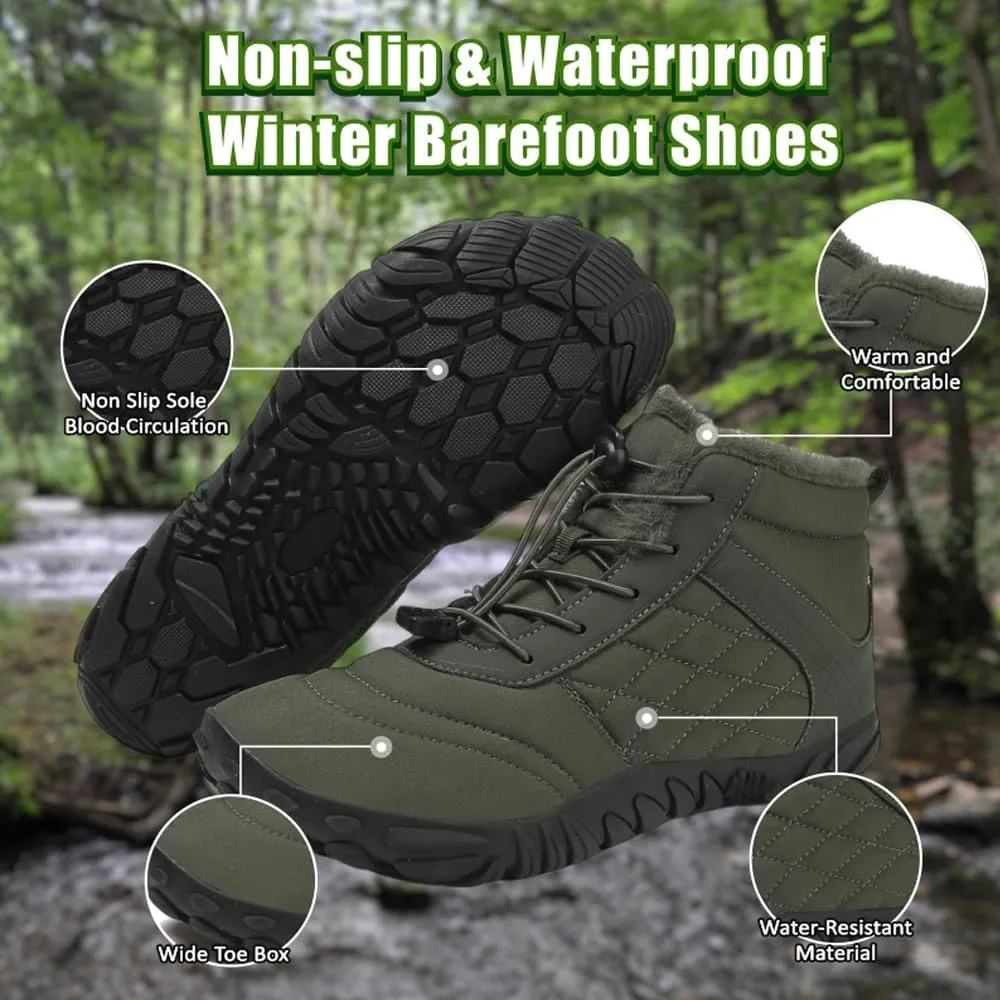 Non-Slip & Carbon Fiber Waterproof Winter Barefoot Shoes Unisex, Barefoots Sneaker Women Men Running