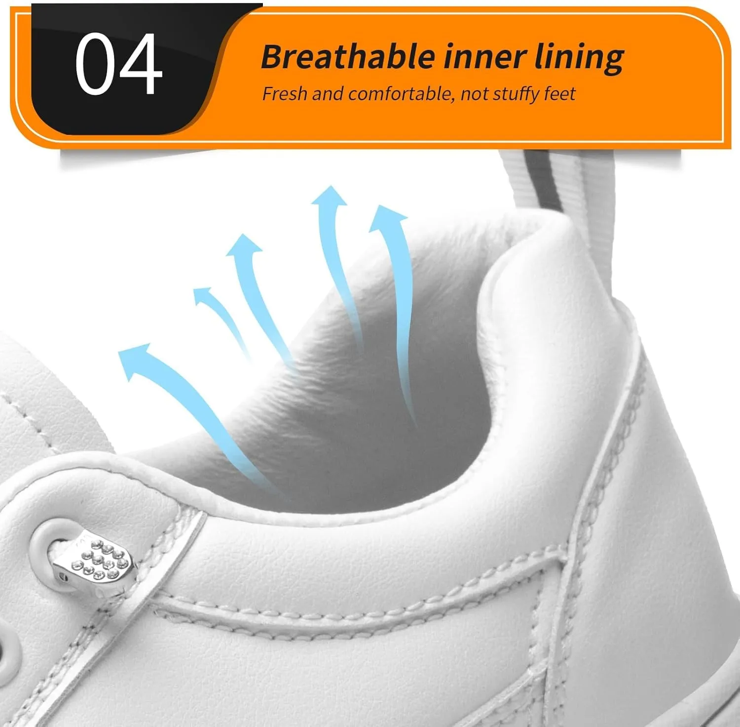 Non-Slip Shoes for Women - Waterproof, Lightweight, Comfortable, Stable, Suitable for Food Service, Nursing, and Crew Work.