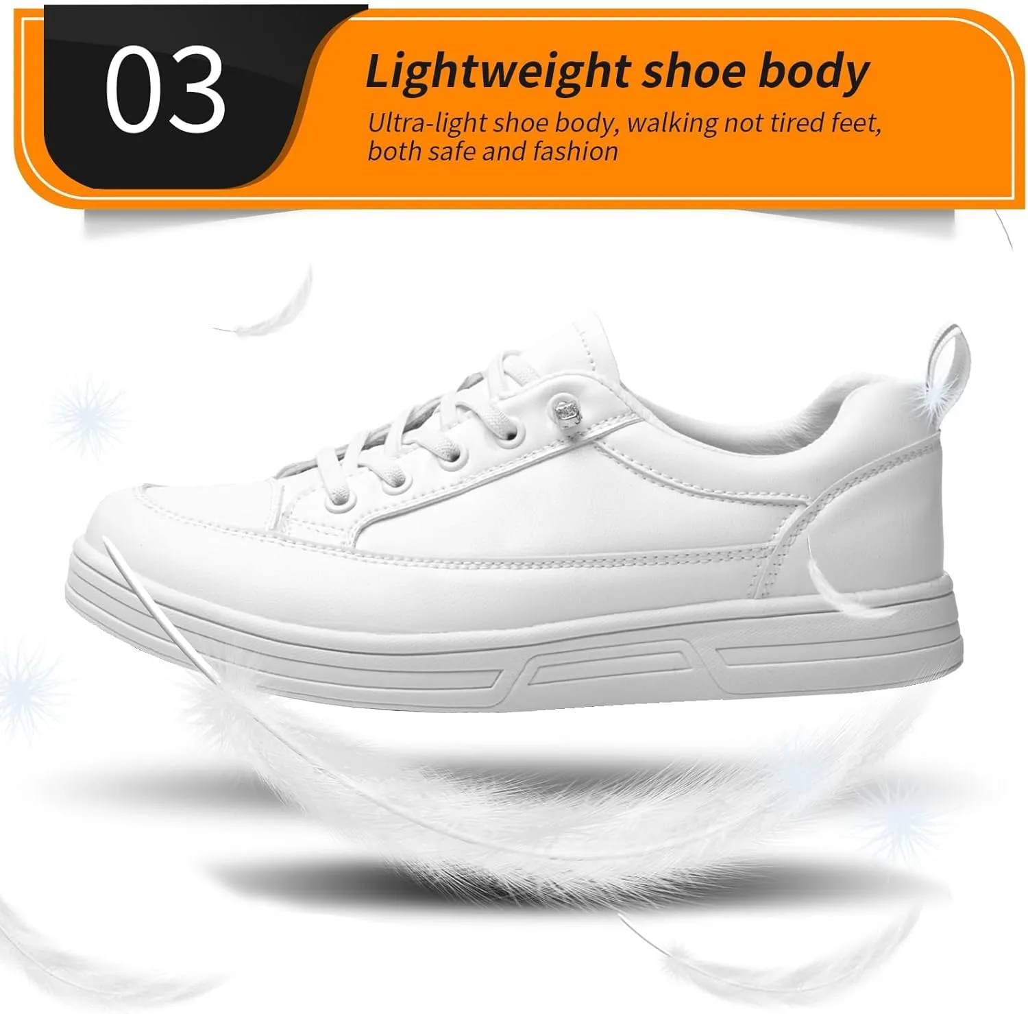 Non-Slip Shoes for Women - Waterproof, Lightweight, Comfortable, Stable, Suitable for Food Service, Nursing, and Crew Work.