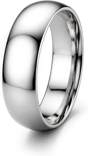ORAZIO Stainless Steel Rings for Men Women 6MM 8MM Wedding Band Rings Silver/Black/Gold Domed High Polished Basic Wedding Bands Comfort Fit Size 6-14