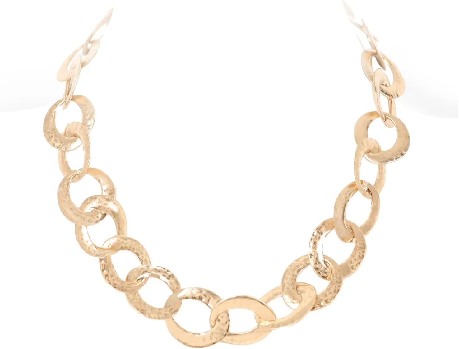 OZEL  chunky chain choker style necklace/statement necklace for women / 14k Gold Plated/Silver plated (Made in Korea)