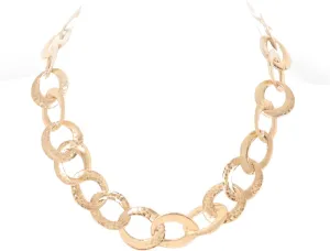 OZEL  chunky chain choker style necklace/statement necklace for women / 14k Gold Plated/Silver plated (Made in Korea)