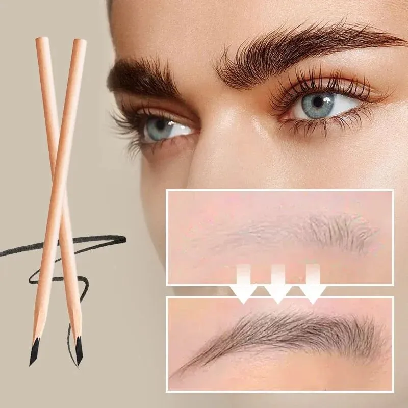 Pencil for waterproof wooden eyebrow