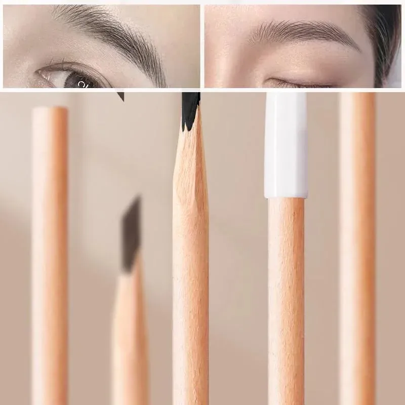Pencil for waterproof wooden eyebrow