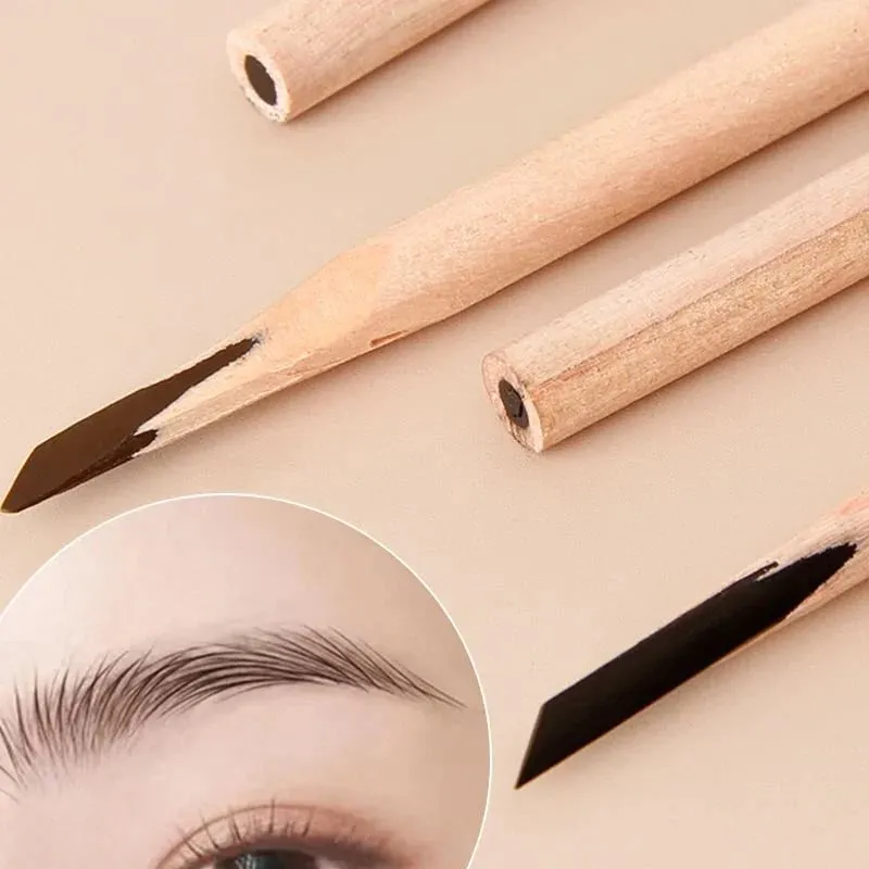 Pencil for waterproof wooden eyebrow