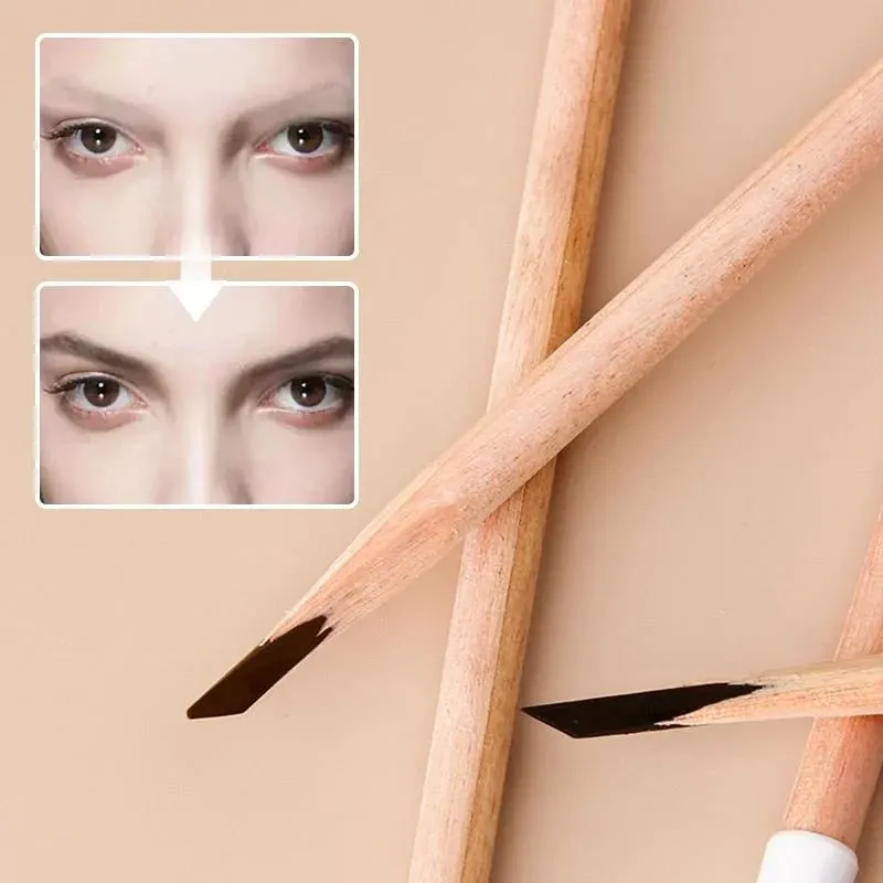 Pencil for waterproof wooden eyebrow