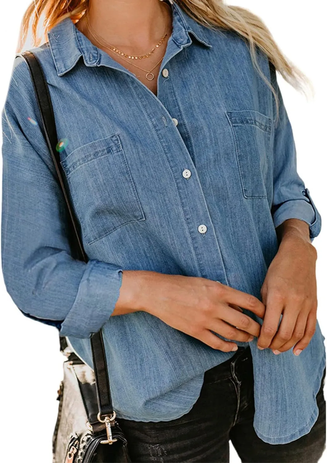 Plus Size Winter Coats for Women 2024 Casual Single Breasted Open Front Denim Tops Long Sleeve Jackets Outerwear